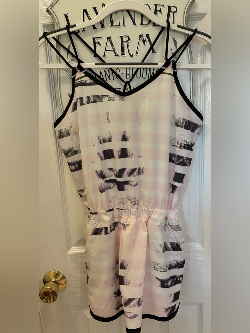 lululemon athletica Pink and Black Romper